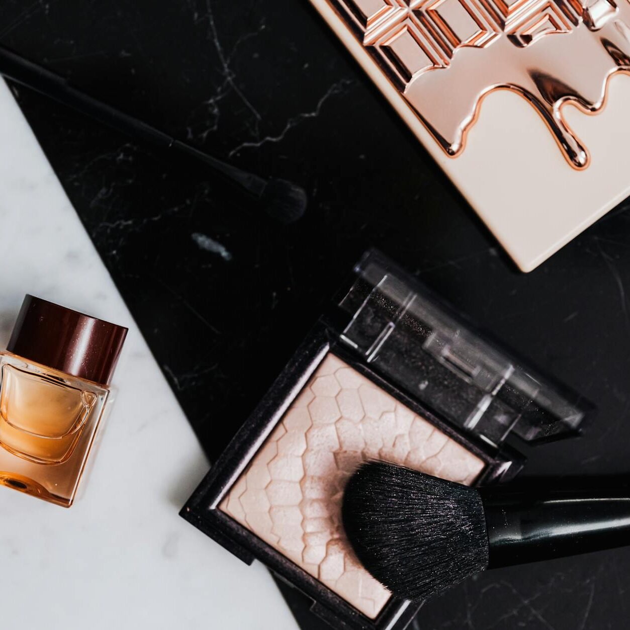 close up shot of cosmetic products